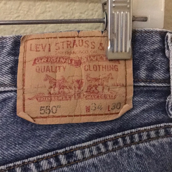 Levi’s 550 vintage 34 x 30 nicely worn 100% cotton - Picture 3 of 5